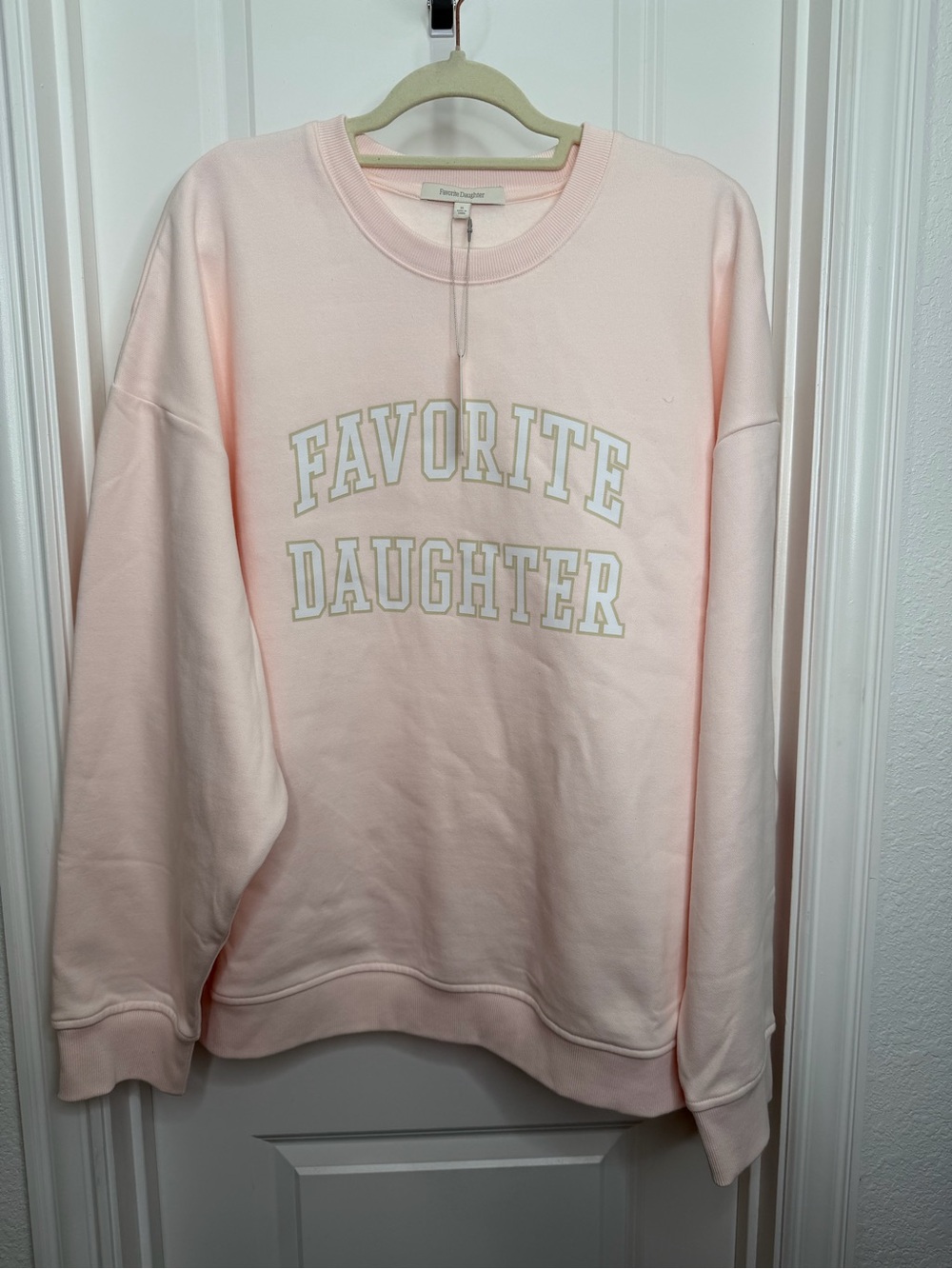 Favorite Daughter Collegiate Sweatshirt in
Light Pink Sz XL - Picture 3 of 10